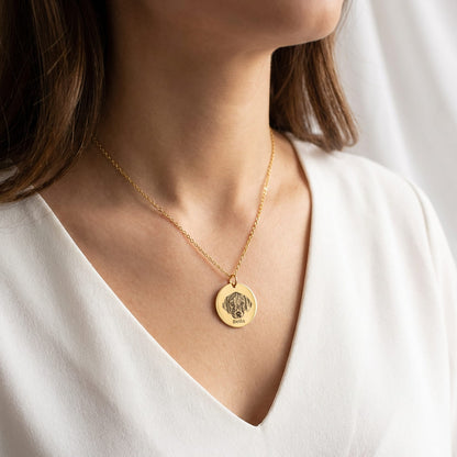 Custom Pet Portrait Photo Necklace