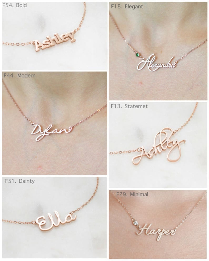 Personalized Birthstone Name Necklace - Custom Jewelry